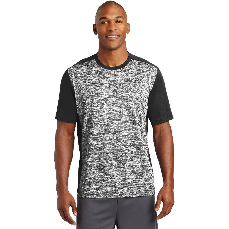 CLOSEOUT - Sport-Tek PosiCharge Electric Heather Colorblock Tee