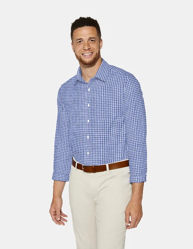 Cobalt Gingham Seersucker