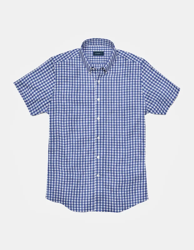 Cobalt Gingham Seersucker