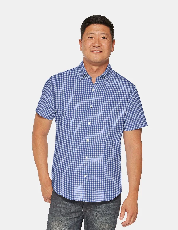 Cobalt Gingham Seersucker