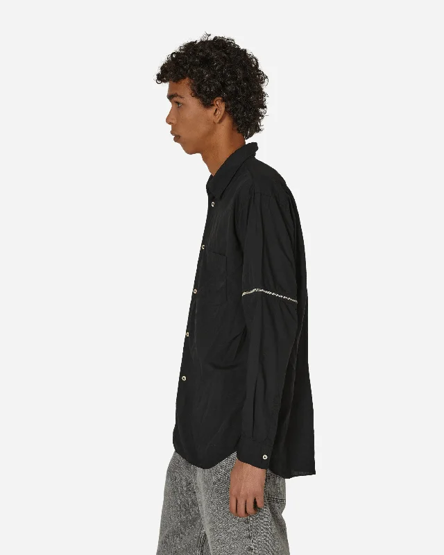 Zipped Longsleeve Shirt Black