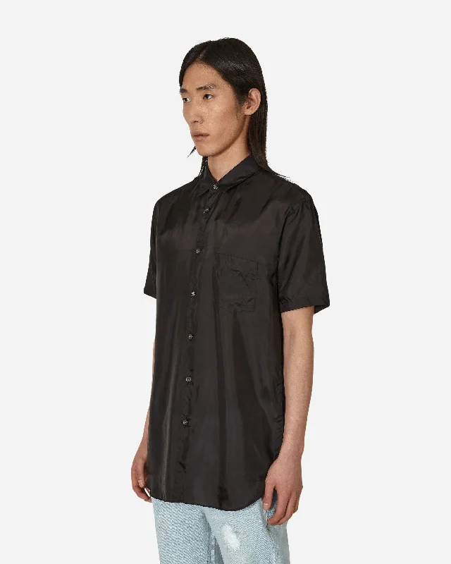 Wrinkled Cupro Shirt Black