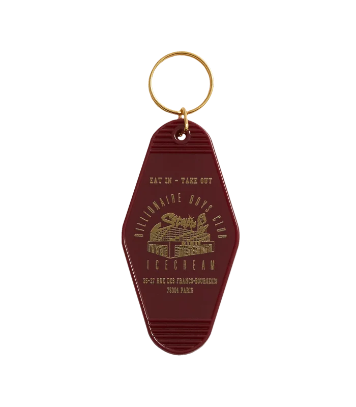 DINER KEYRING - BURGUNDY