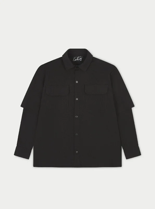 DOUBLE LAYER SHIRT - BLACK