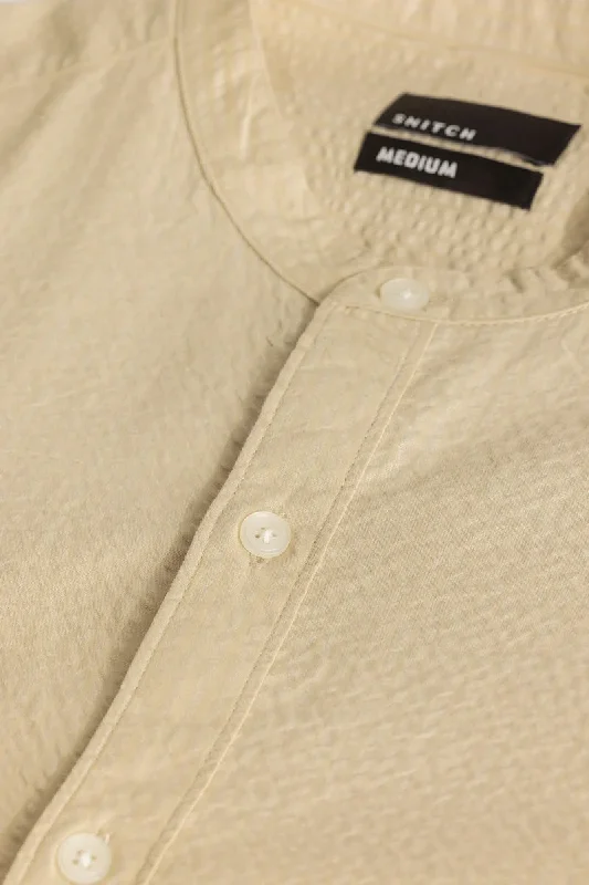 Elevate Beige Plain Shirt