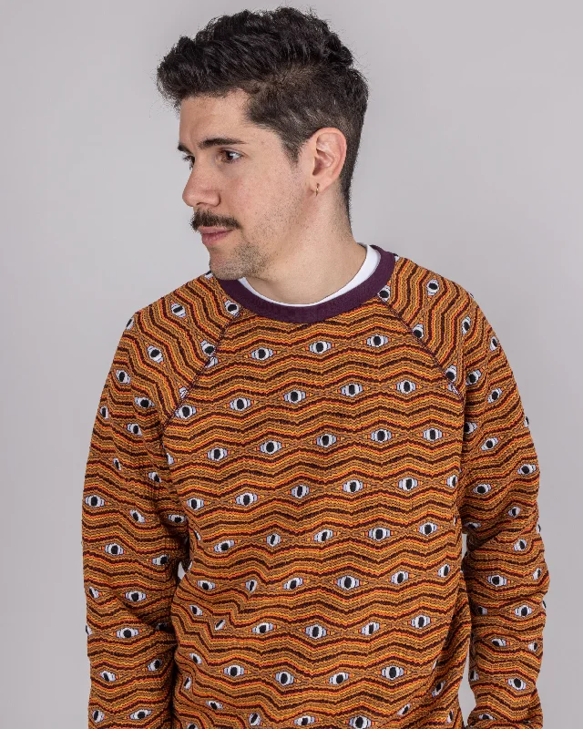 Eyes Jacquard Sweatshirt Orange