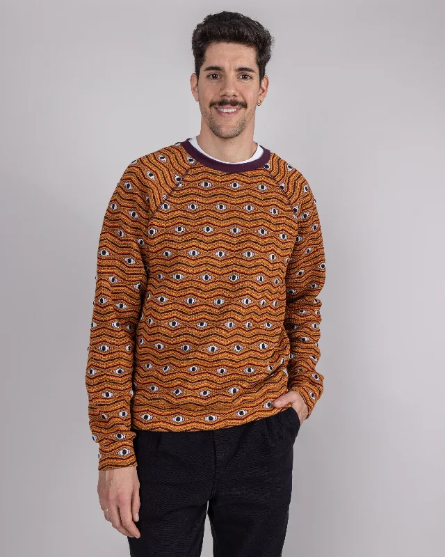 Eyes Jacquard Sweatshirt Orange