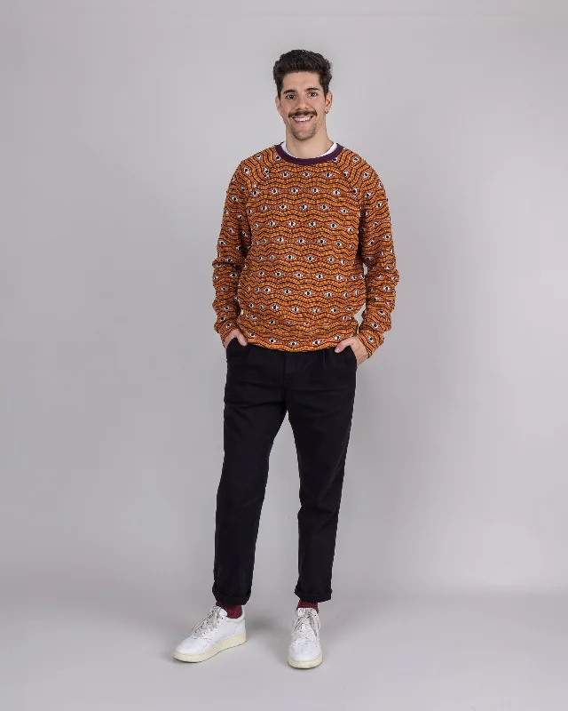 Eyes Jacquard Sweatshirt Orange