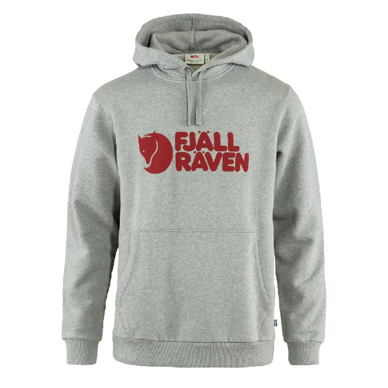 Fjallraven Logo Hoodie Grey Melange