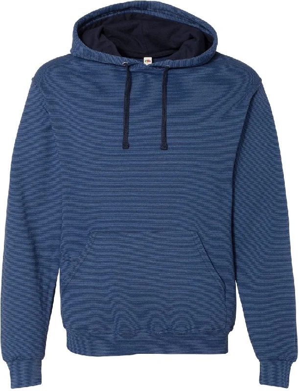 Fruit of the Loom Sofspun Microstripe Hooded Pullover Sweatshirt