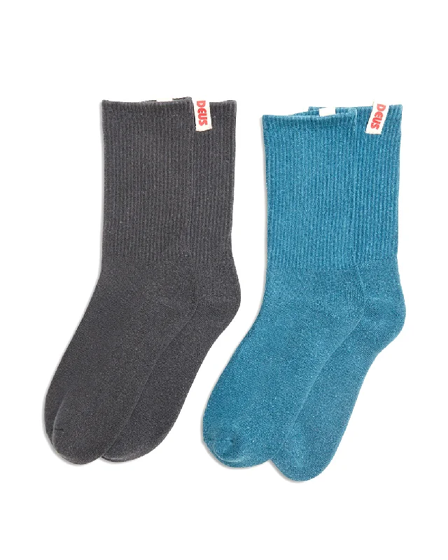 GARMENT DYED SOCK (2 PACK) - MULTI