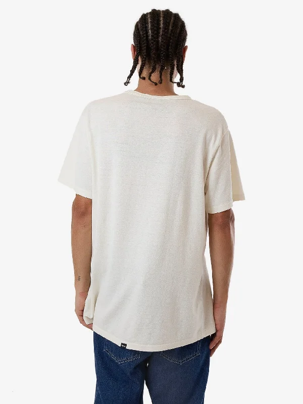 Hemp Thrills Embro Merch Fit Tee - Dirty White