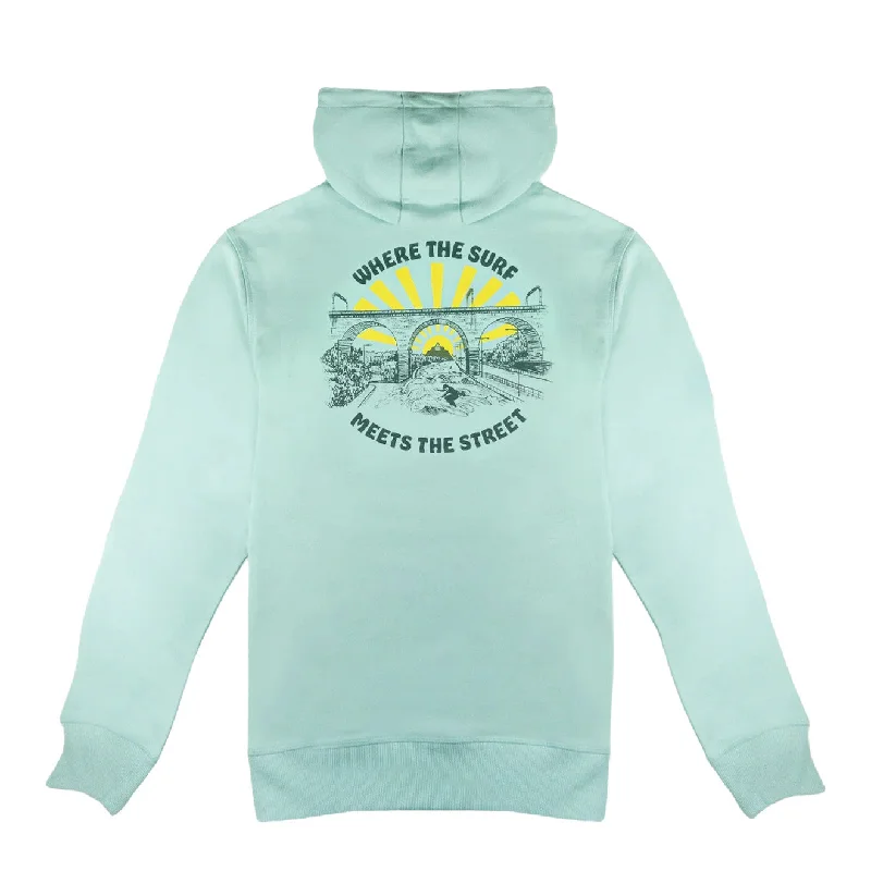 Hikerdelic Surf Meets Street Hoodie Sea Foam