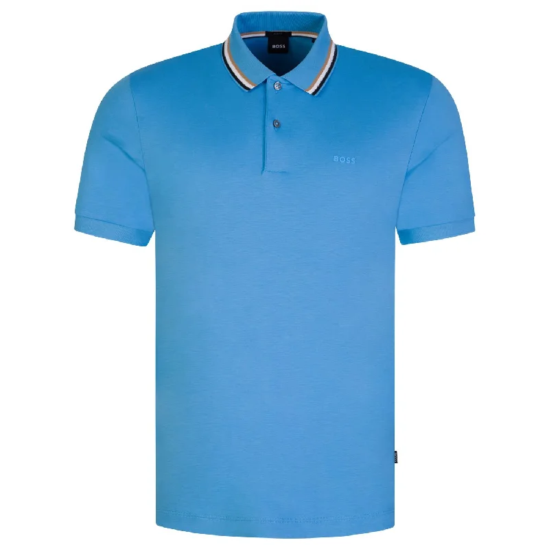 Hugo Boss Men's Penrose Turquoise Blue Short Sleeve Slim Fit Polo T-Shirt