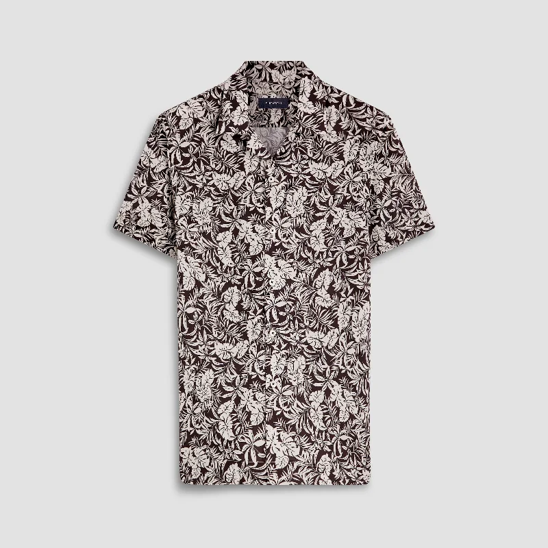 Jackson Leaf Print Short Sleeve Shirt