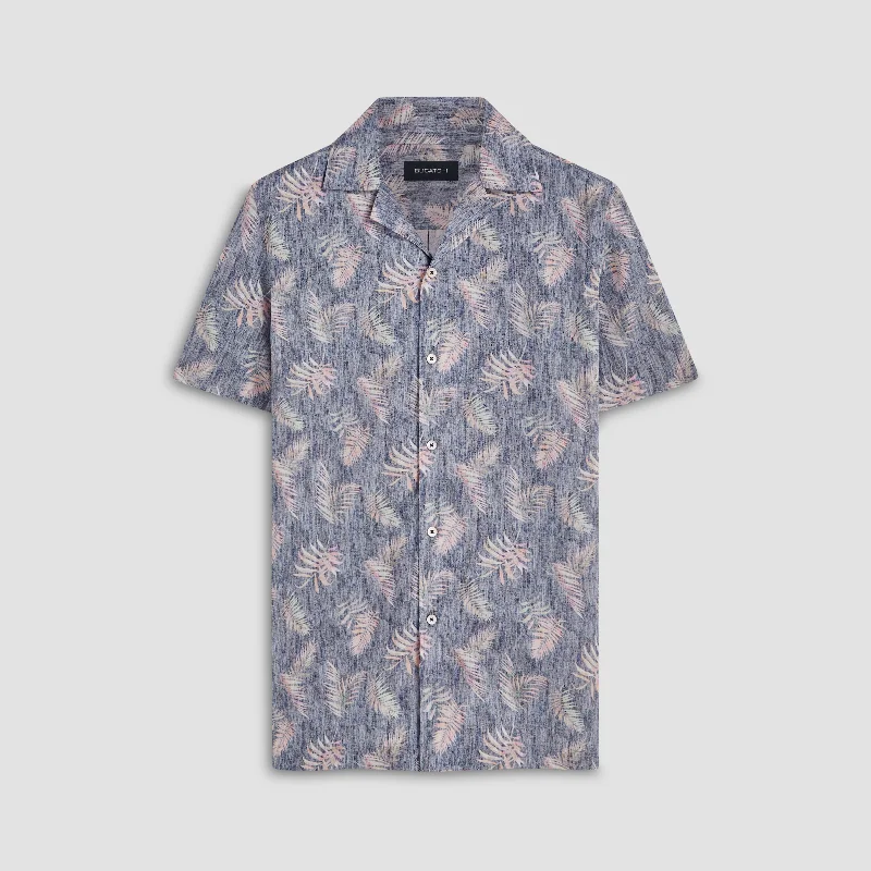 Jackson Leaf Print Short Sleeve Shirt