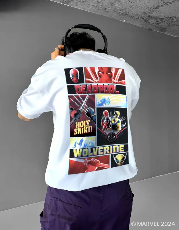 I AM THE MADNESS Marvel White Oversized Deadpool T-Shirt