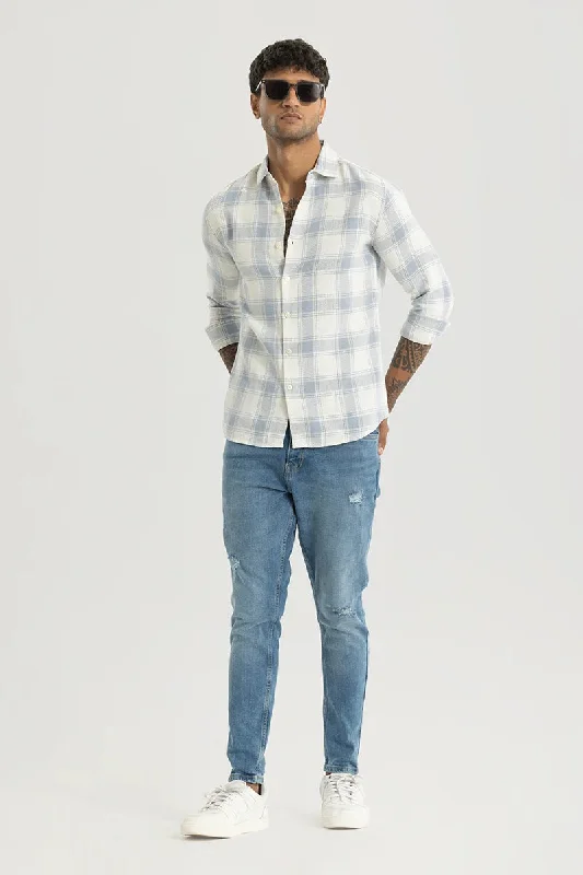 Matteo Light Blue Checks Shirt