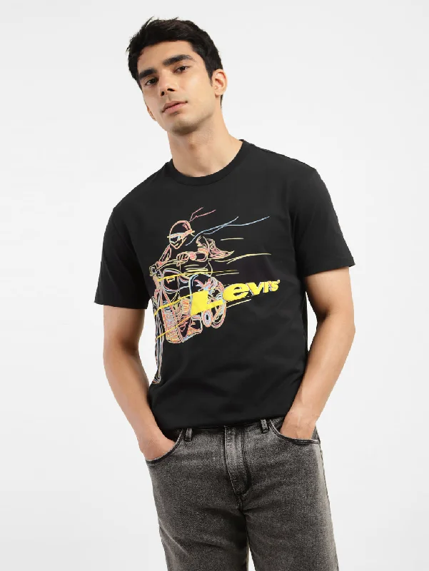 Men's Graphic Print Crew Neck T-shirt