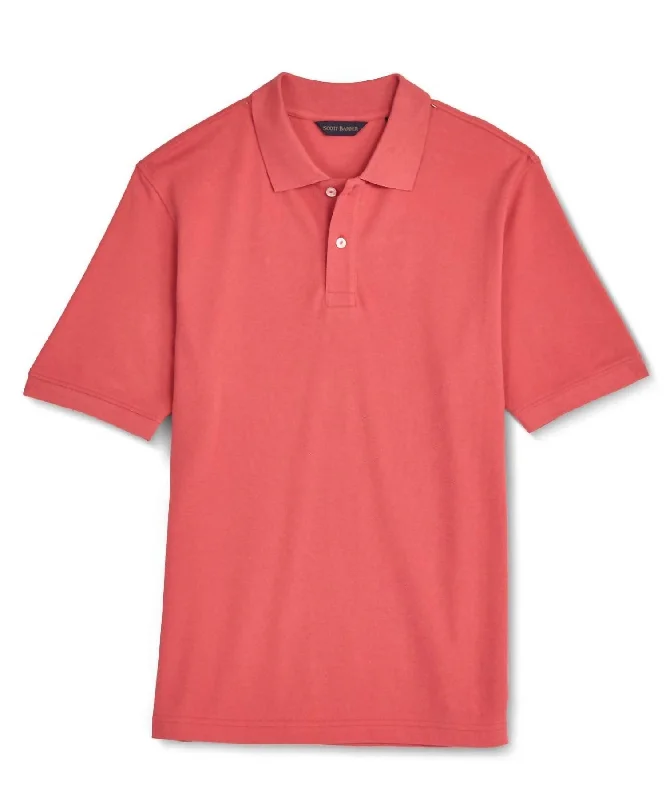 Men's Pima Pique Polo In Punch