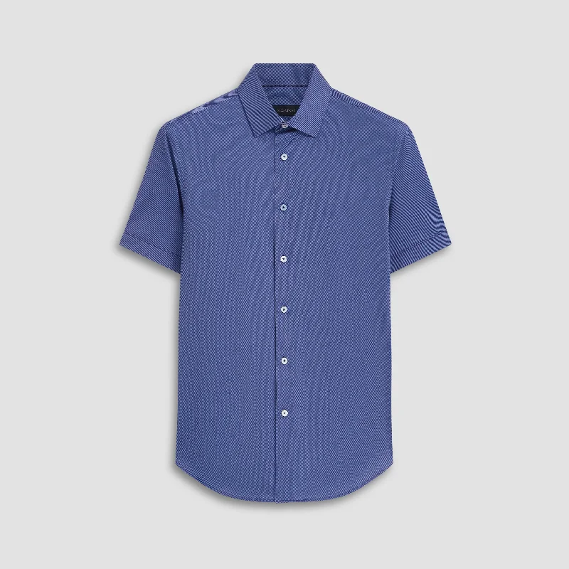 Miles Diagonal Pin Stripe OoohCotton Short Sleeve Shirt