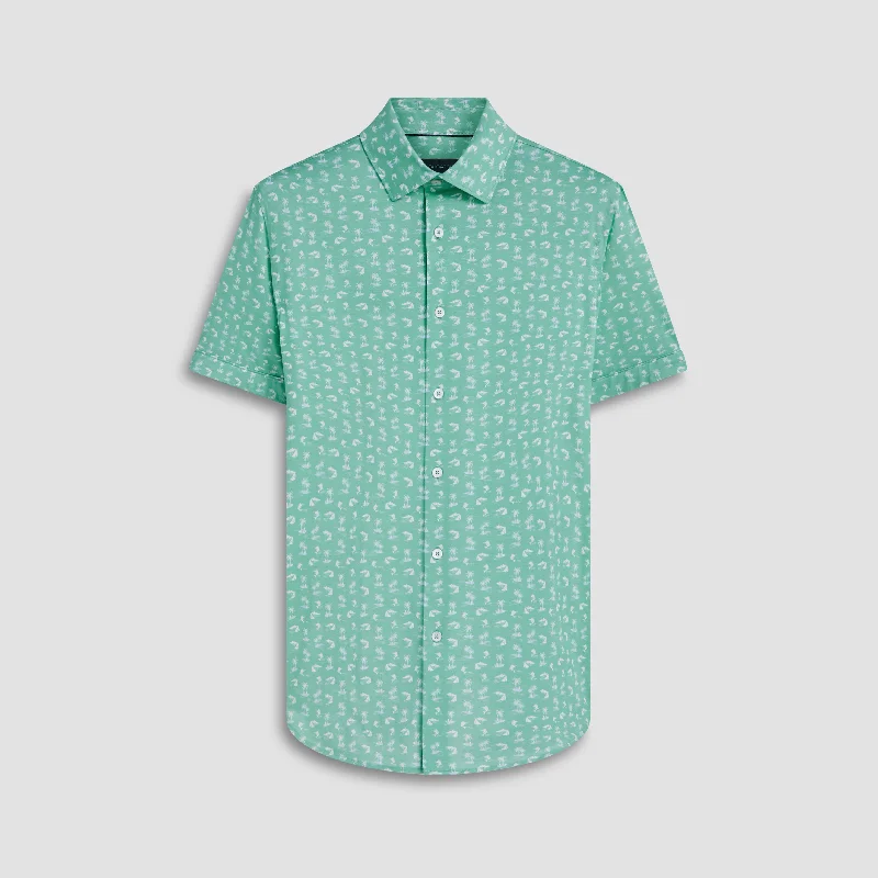 Miles Tropical Print OoohCotton Short Sleeve Shirt