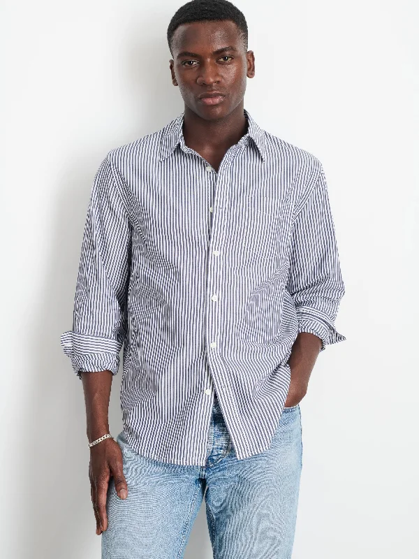 Mill Shirt in Striped Cotton Poplin