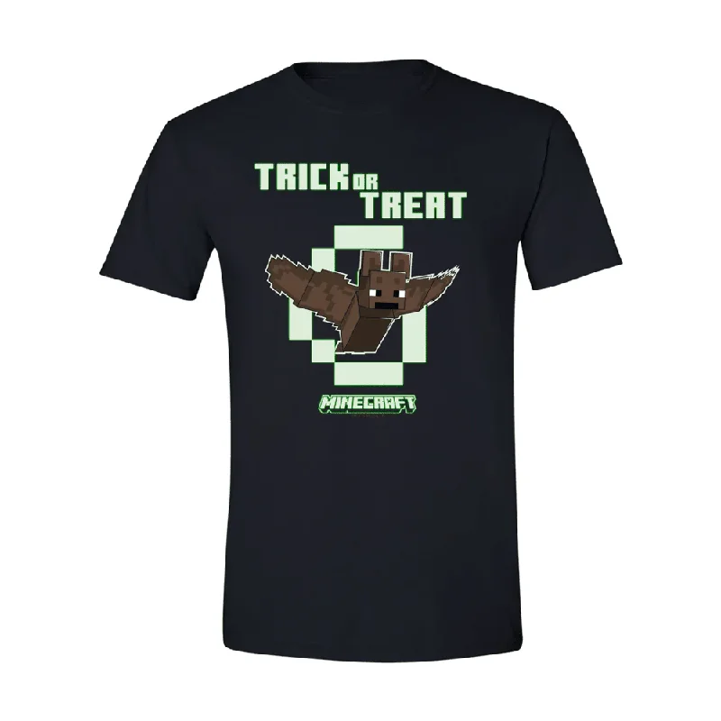 Minecraft Bat Trick or Treat Glow in the Dark Adult T-Shirt