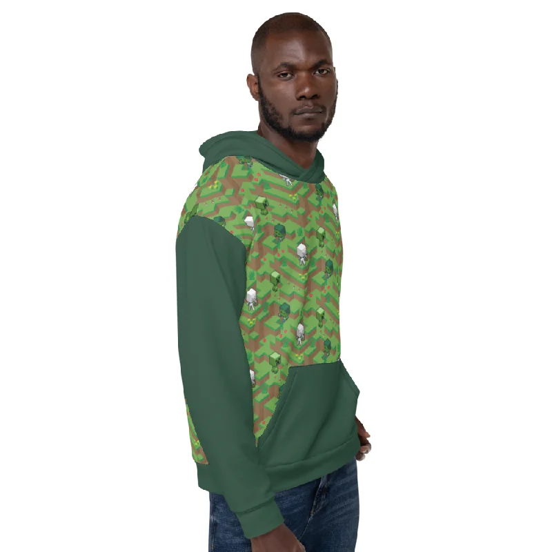 Minecraft Creeper, Zombie, and Skeleton Adult Pullover Hoodie