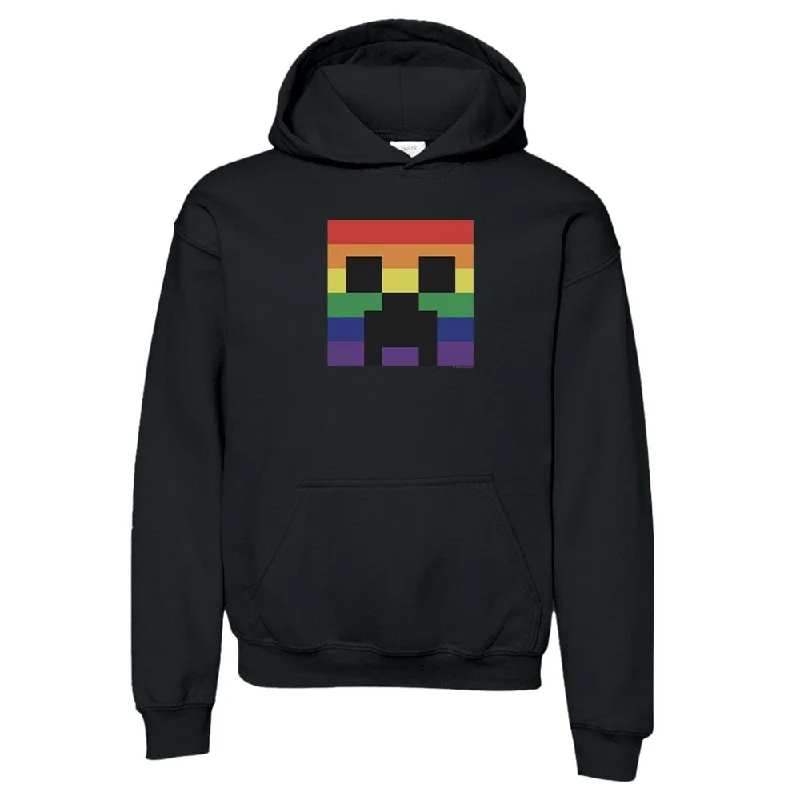 Minecraft Rainbow Creeper Kids Hooded Sweatshirt