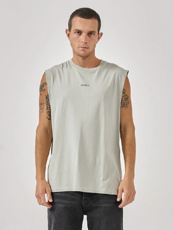 Minimal Thrills Merch Fit Muscle Tee - Sage Grey