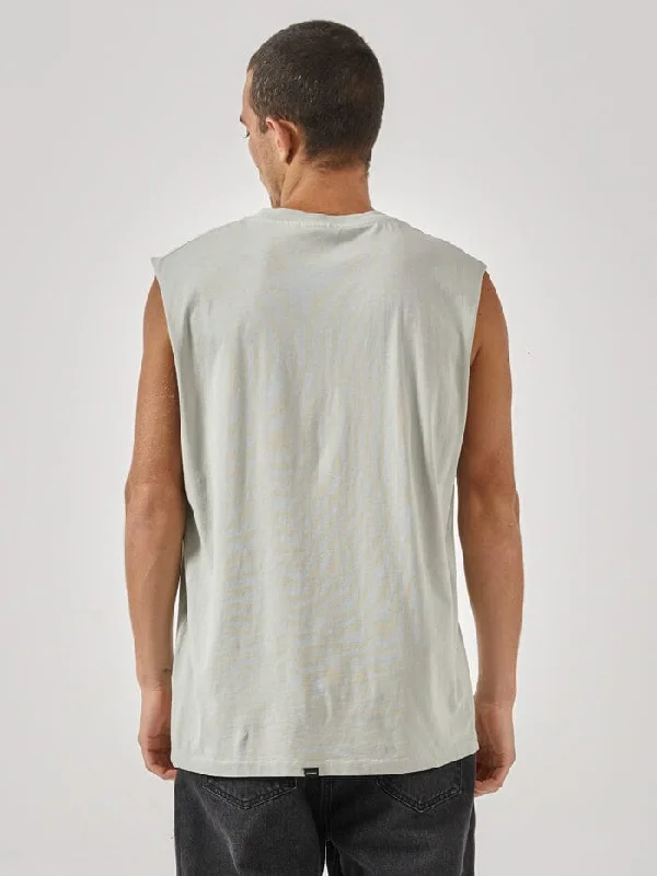 Minimal Thrills Merch Fit Muscle Tee - Sage Grey