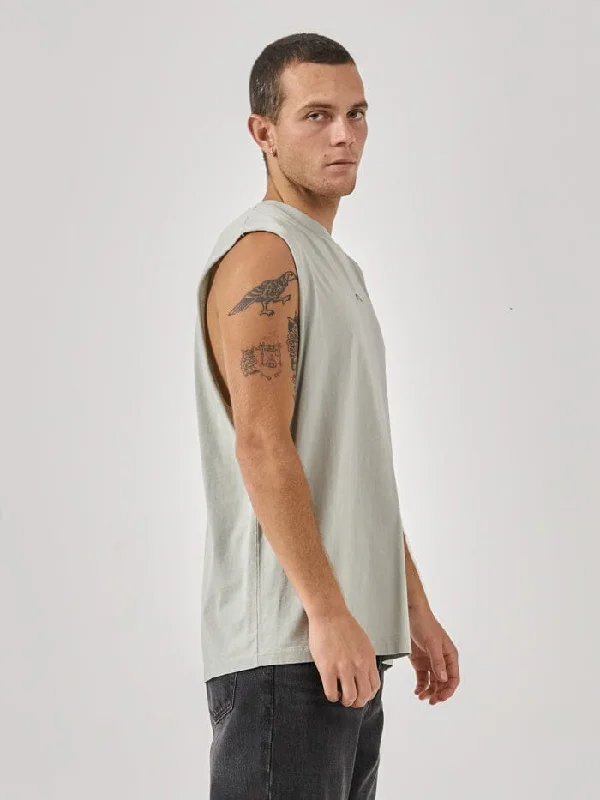 Minimal Thrills Merch Fit Muscle Tee - Sage Grey