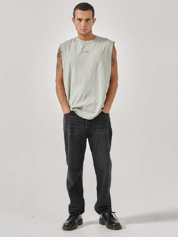 Minimal Thrills Merch Fit Muscle Tee - Sage Grey