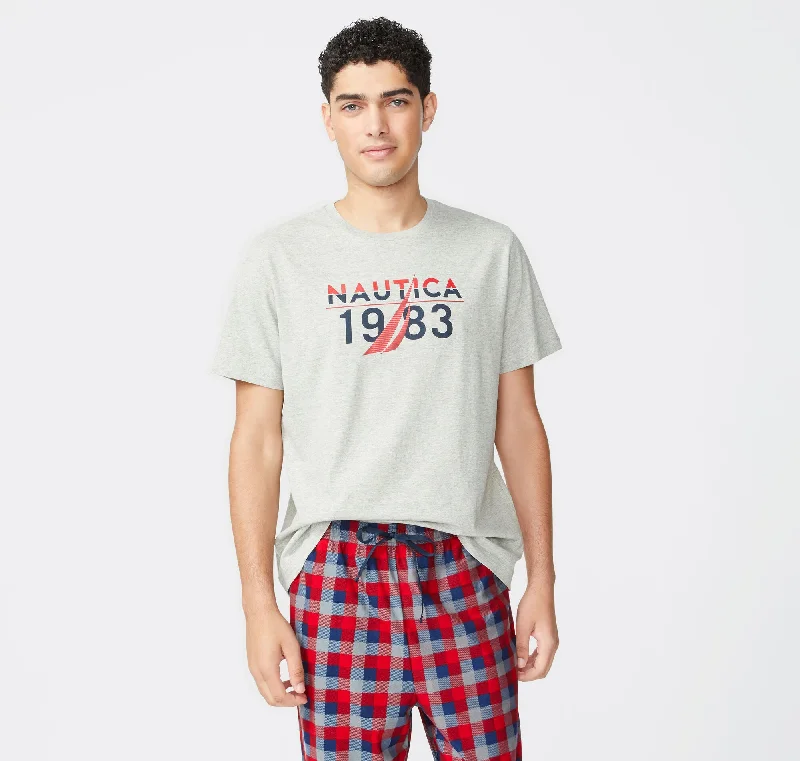 Nautica Mens 1983 Logo Graphic Sleep T-Shirt