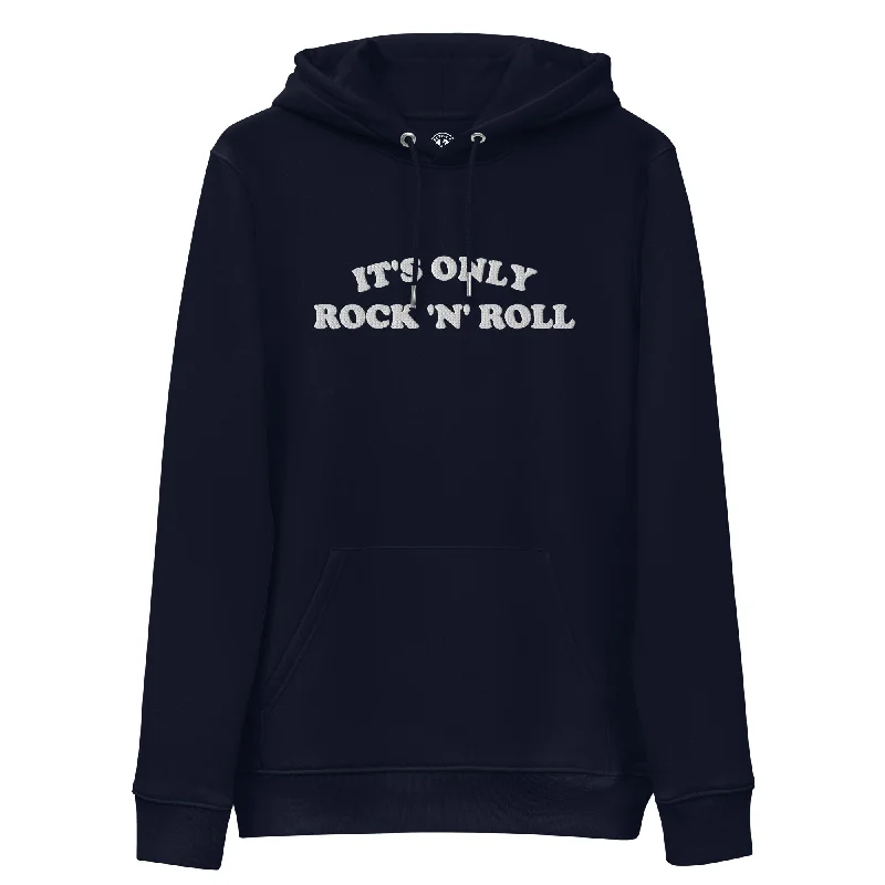 IT'S ONLY ROCK 'N' ROLL Embroidered Unisex Essential Organic Hoodie