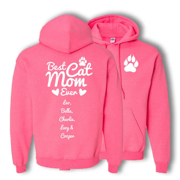 Personalized Best Cat Mom Hoodie