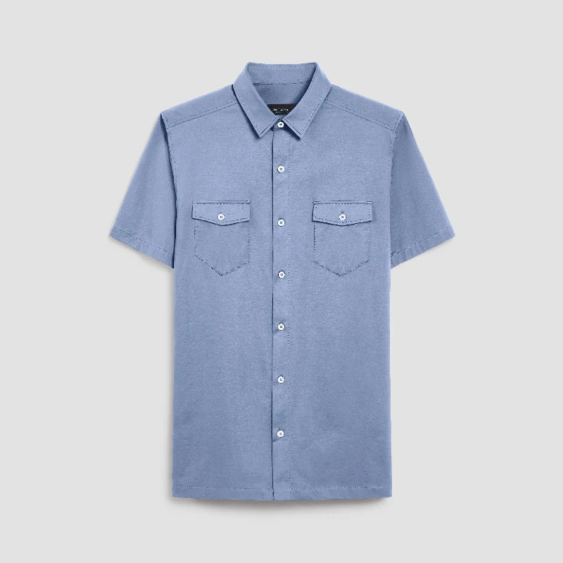 PETER Solid OoohCotton Short Sleeve Shirt