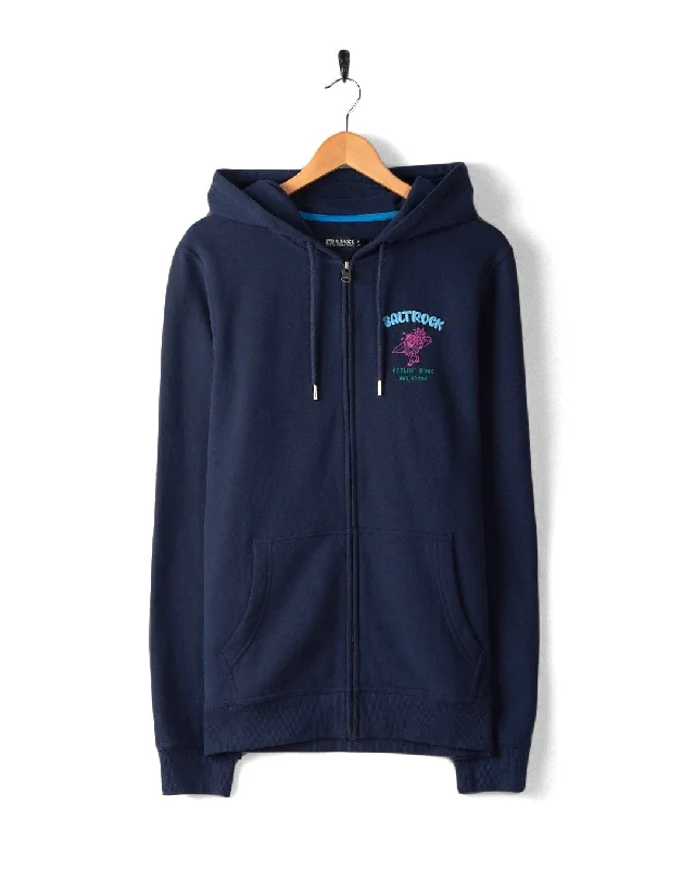 Pine And Sandy - Mens Recycled Zip Hoodie - Blue