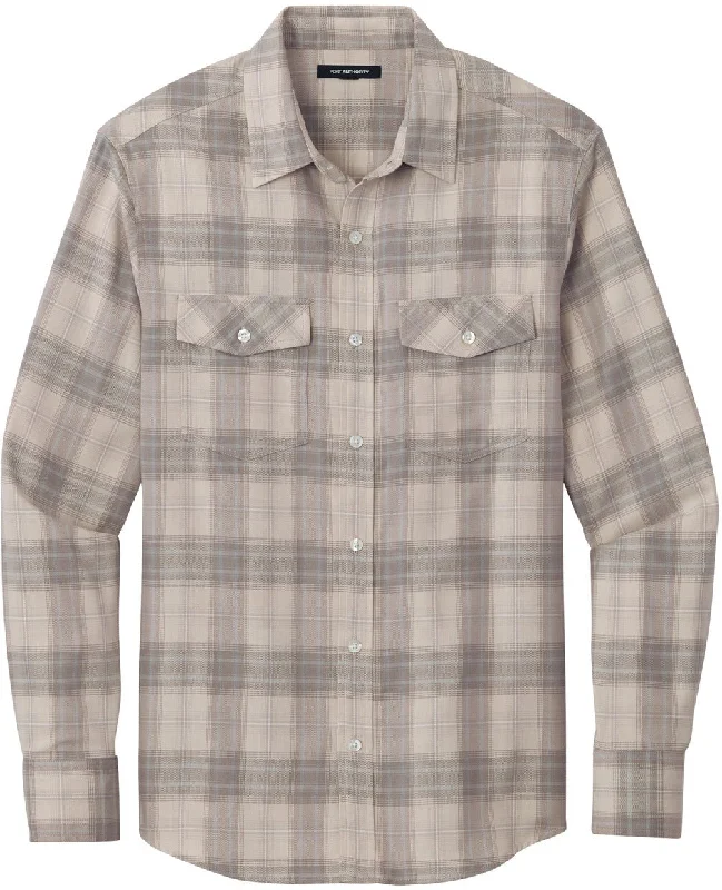 Port Authority Long Sleeve Ombre Plaid Shirt