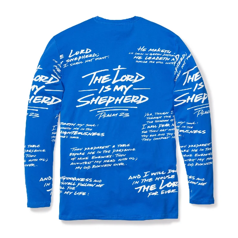 PSALM 23 - ALL OVER LONG SLEEVE - ROYAL BLUE