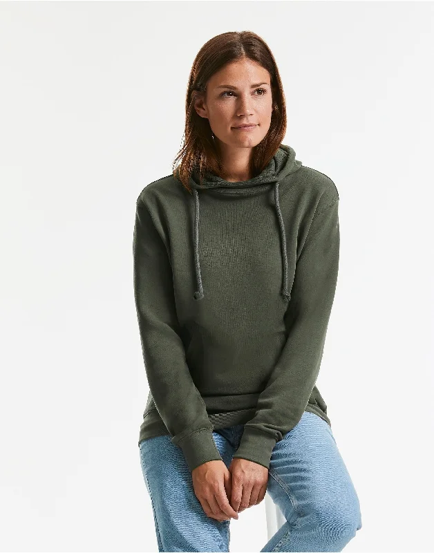 Pure Organic High Collar Hooded Sweat | AQUA