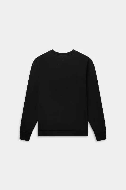 Q-Series Regular Fit Crewneck Jet Black