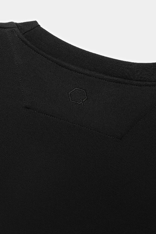 Q-Series Regular Fit Crewneck Jet Black