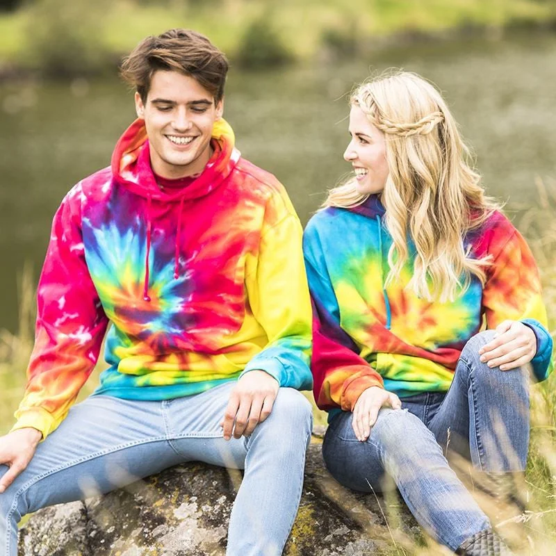 Rainbow Tie Dye Hoodie | BLUE OCEAN