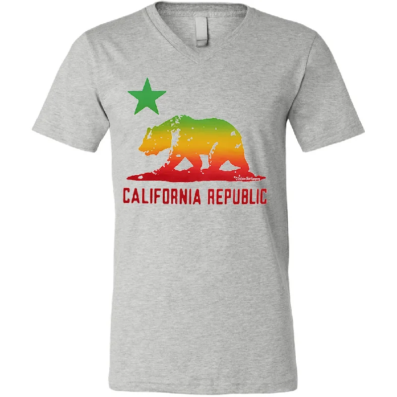 Rasta Bear Flag Silhouette Asst Colors V-Neck