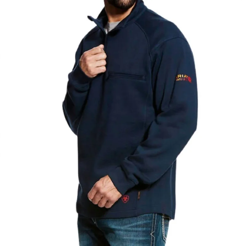 Rev 1/4 Zip Top - Plus In Navy