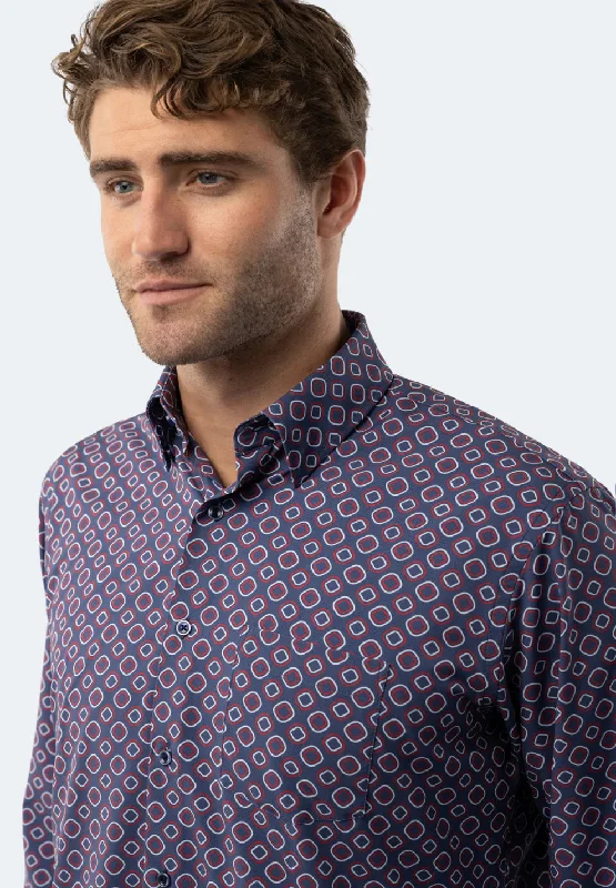 Royal Blue Circular Shape Shirt