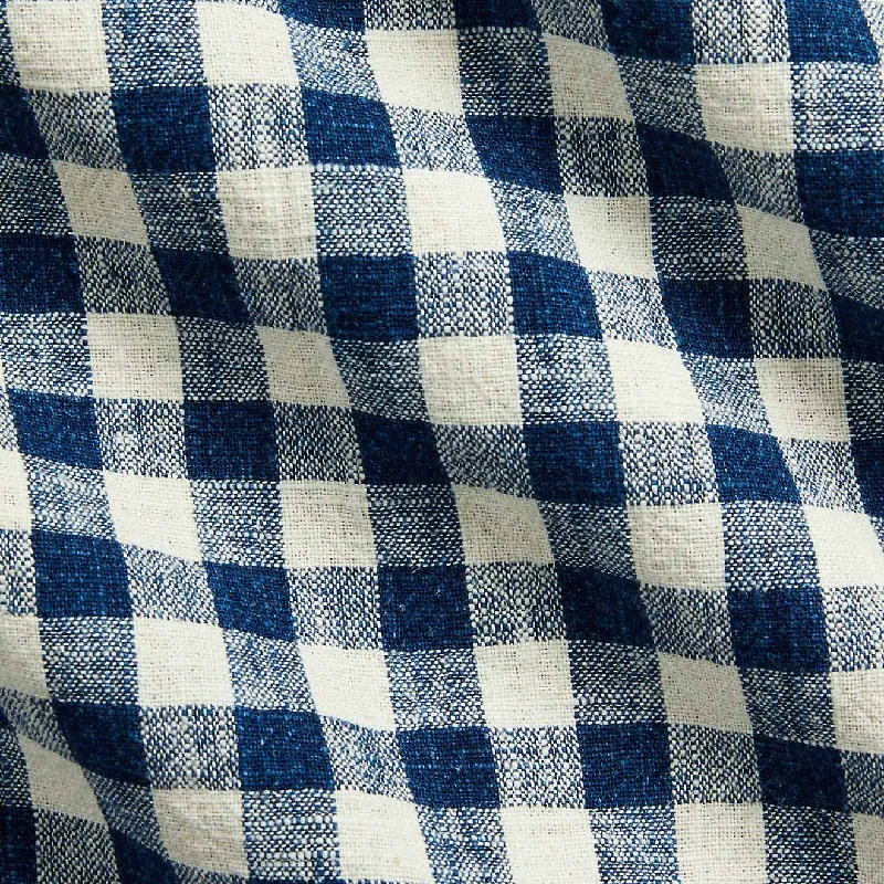 RRL by Ralph Lauren Indigo Checked Linen-Cotton Workshirt Indigo/Cream