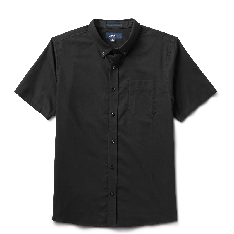 Scholar Stretch Button Up Shirt - Black